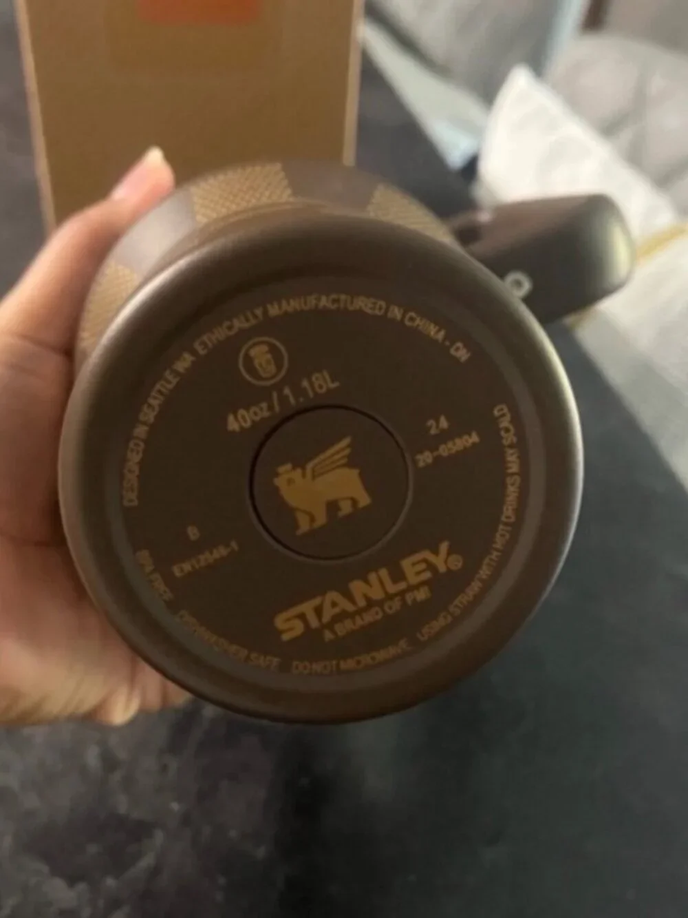 Stanley Chocolate Brown Gold Quencher Tumbler with Handle NEW IN BOX